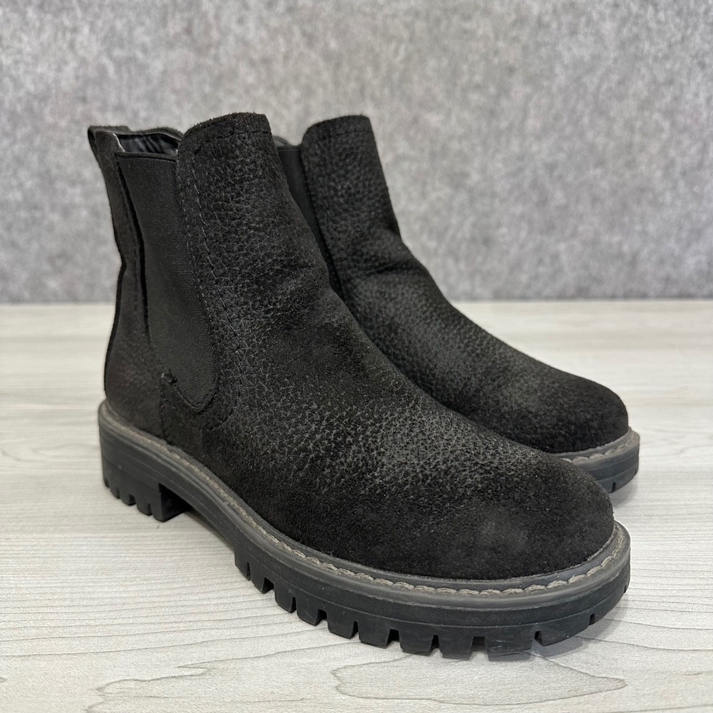 Cliffs by White Mountain Mastery Chelsea Boots Womens 6 Black‎ Lug Sole Textured